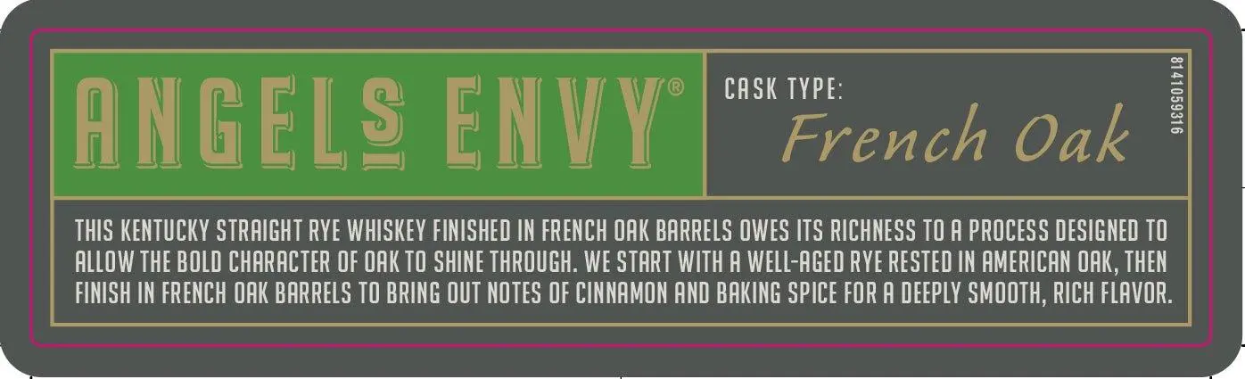 Angel's Envy Unique & Rare Rye Whiskey Finished In French Oak Barrels - Image 3